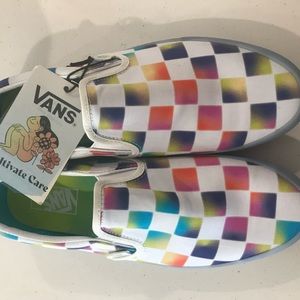 Cultivate Care slip on checkered Vans